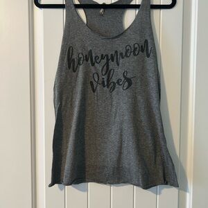Honeymoon Vibes Women’s Gray Tank Top